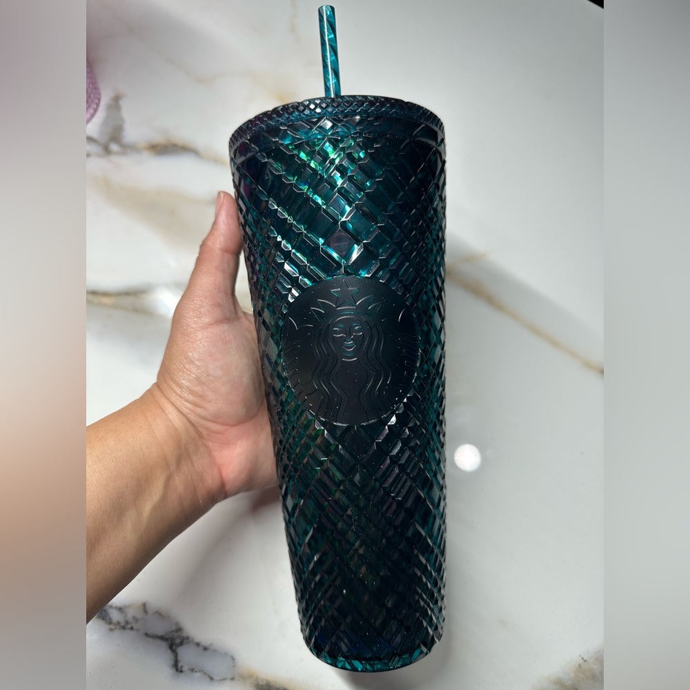 Starbucks Dark Green Jeweled venti  Tumbler